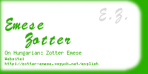 emese zotter business card